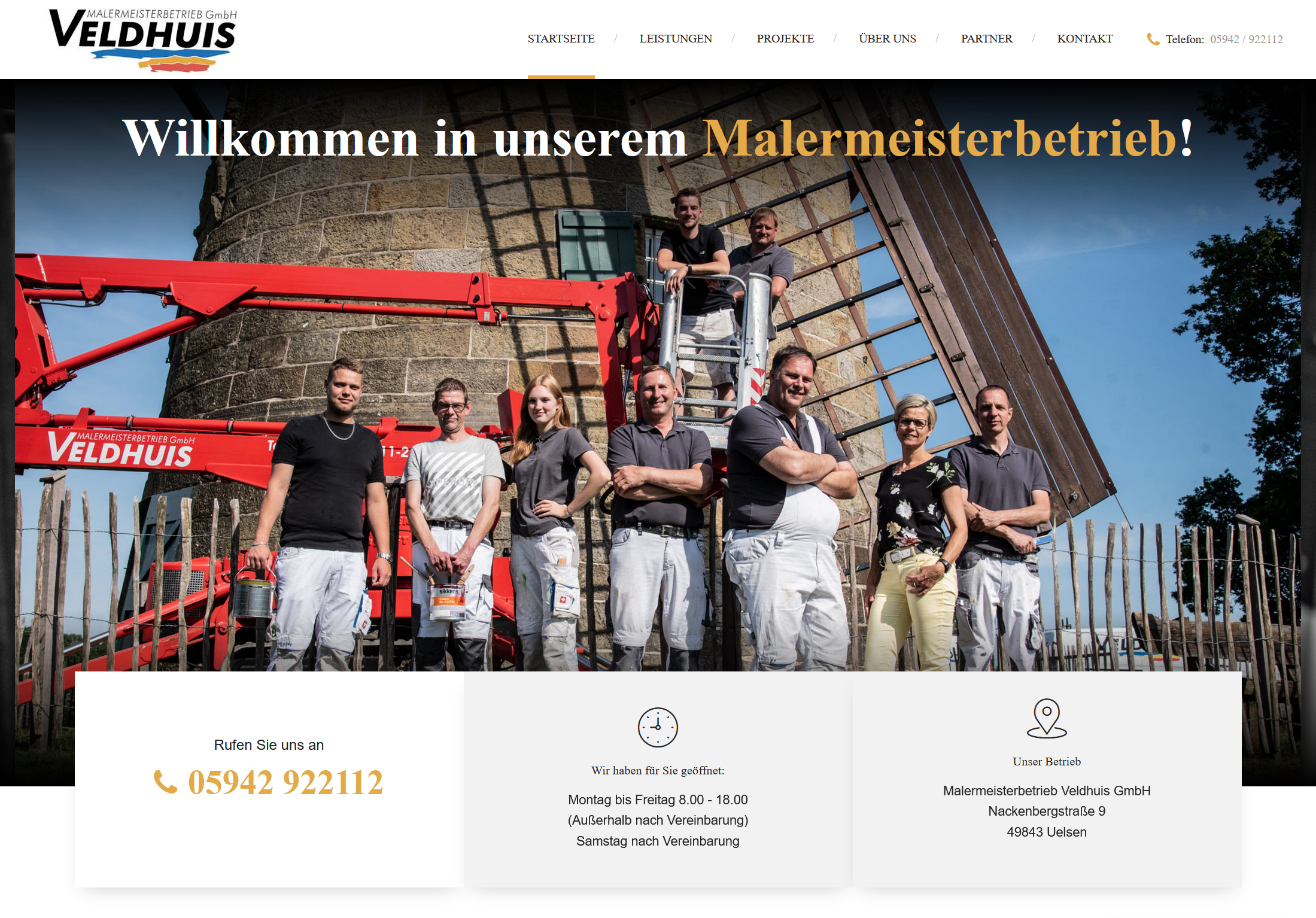 Malerbetrieb Veldhuis Website